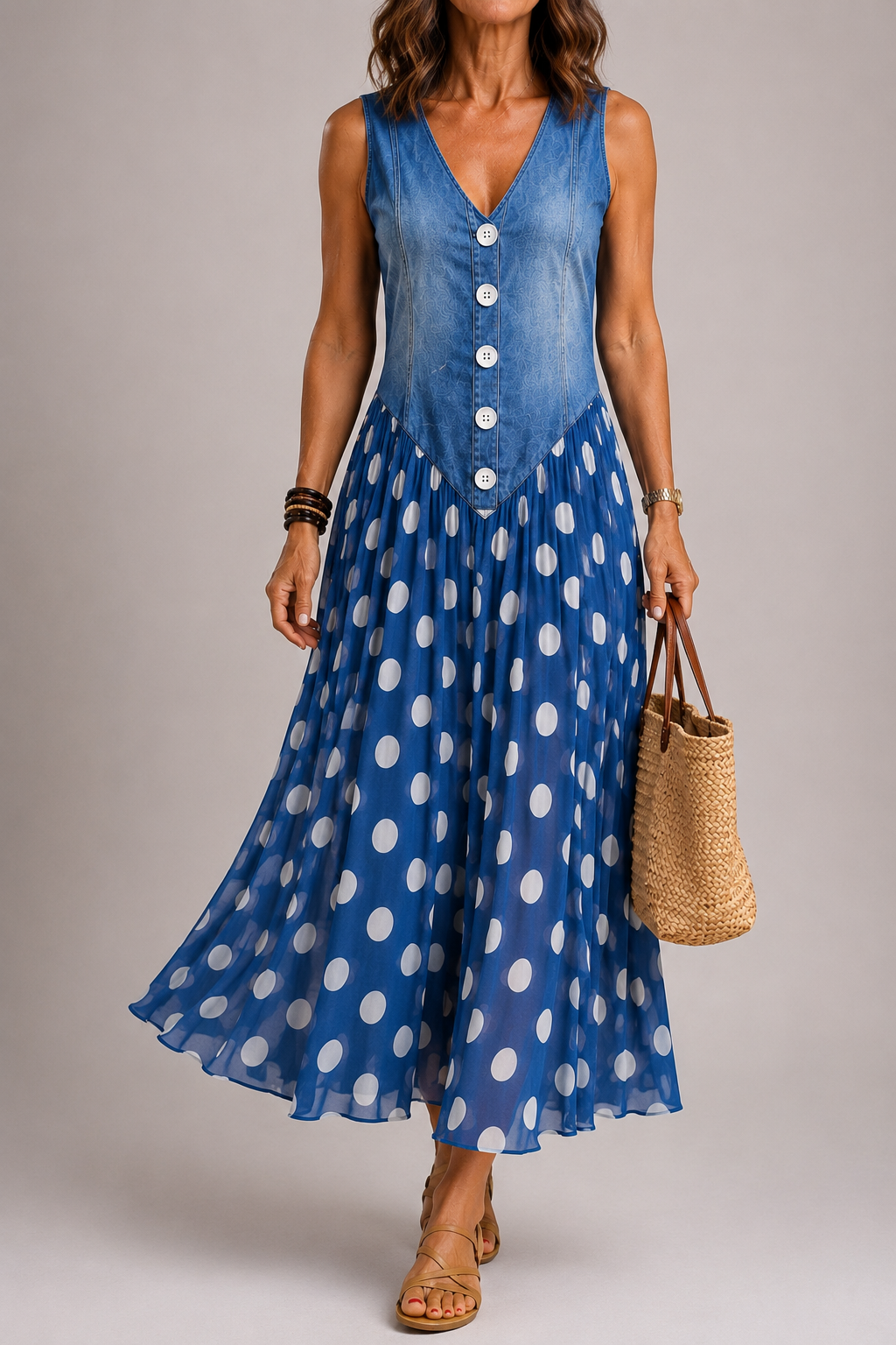 Jasmina | Vestido midi de mezclilla