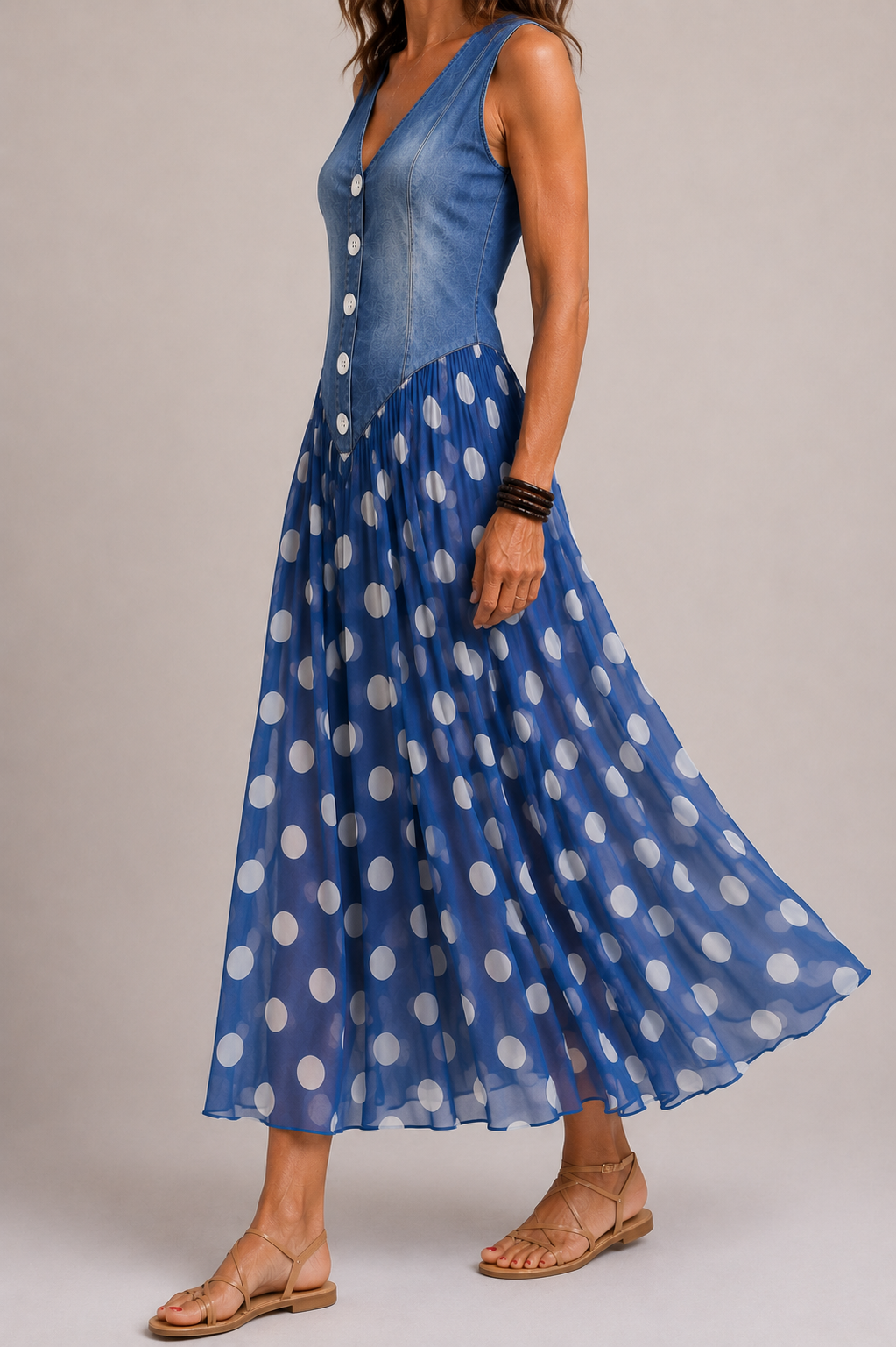 Jasmina | Vestido midi de mezclilla