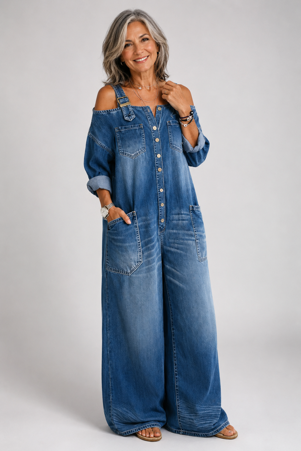 Ludovina™ | Camisa vaquera oversize de manga larga