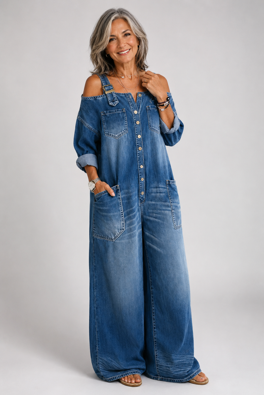 Ludovina™ | Camisa vaquera oversize de manga larga