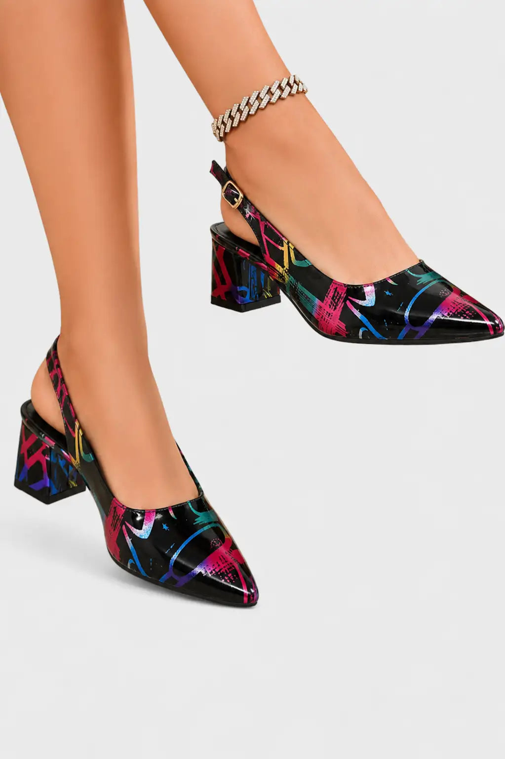 Karthleen Tacones Gruesos con Estampado Geométrico