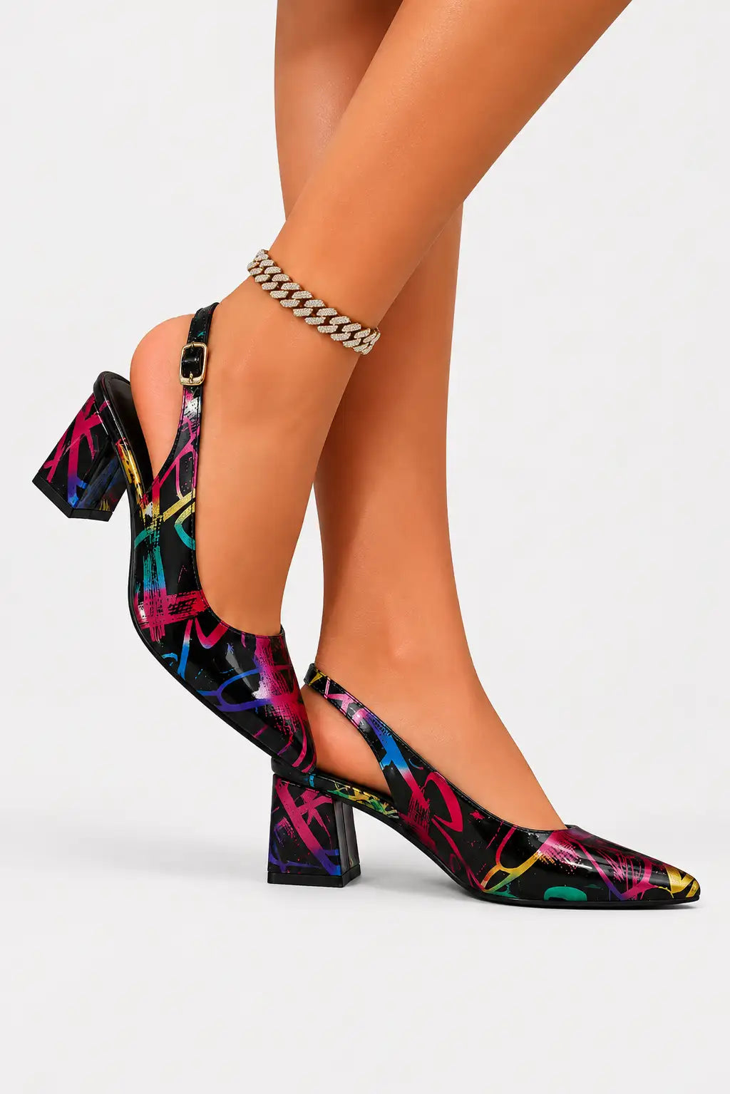 Karthleen Tacones Gruesos con Estampado Geométrico