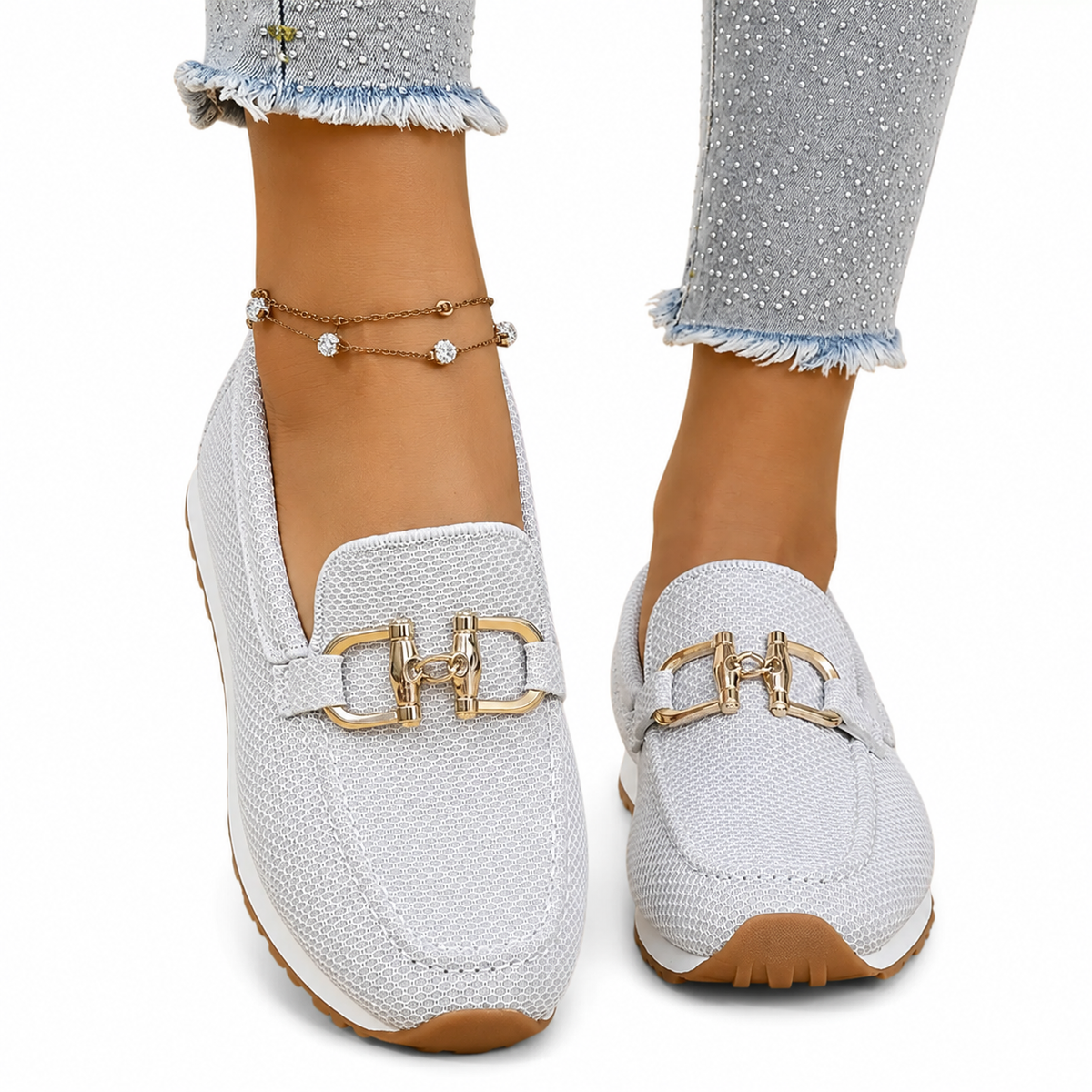 Sinforosa™ | Mocasín Deportivo con Hebilla Dorada