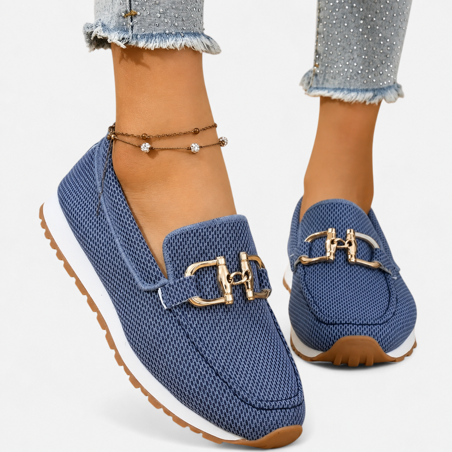 Sinforosa™ | Mocasín Deportivo con Hebilla Dorada
