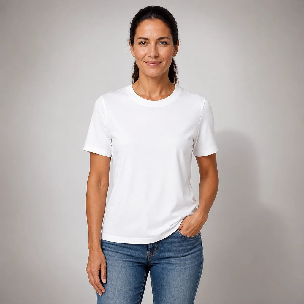 Elena™ | Camiseta Básica de Color Liso