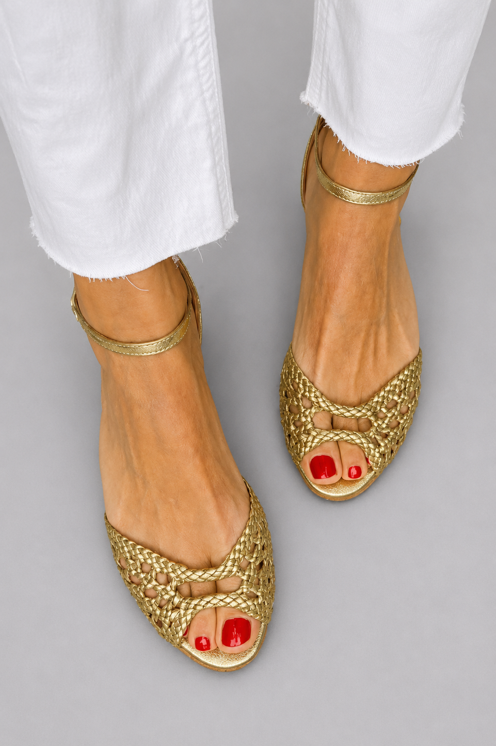 Soledad™ | Sandalias Doradas Trenzadas