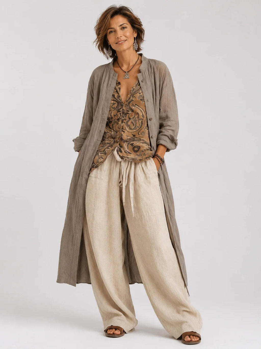 Práxedes™ | Conjunto Boho con Túnica Larga