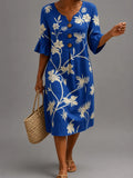 Vestido informal de mujer con estampado floral.