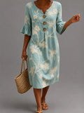 Vestido informal de mujer con estampado floral.