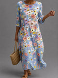 Vestido informal de mujer con estampado floral.