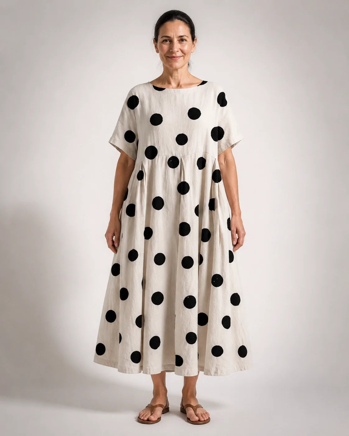 Soledad™ | Vestido Amplio Floral Blanco