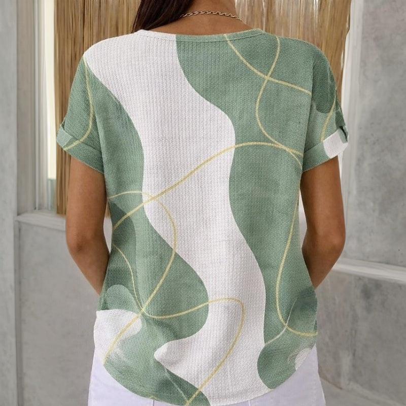 Daniela™ | Blusa Casual de Bloques de Color