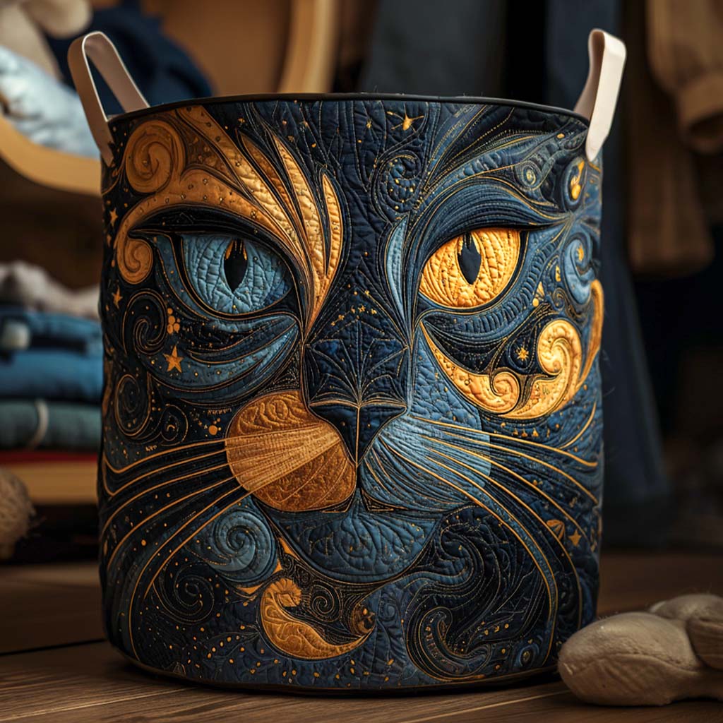 Estrella™ | Cesta Acolchada Gato Galáctico