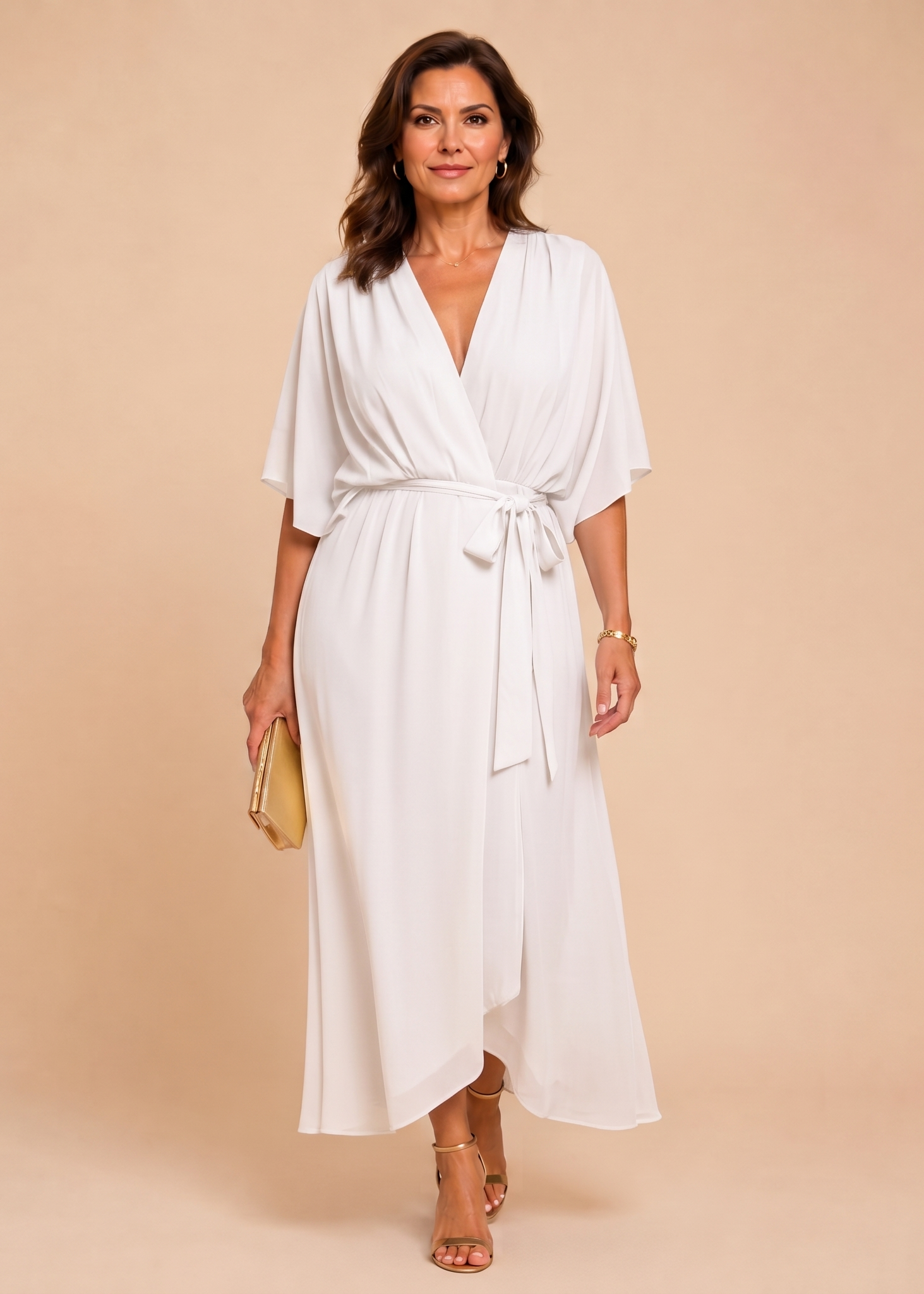 MARTA™ | VESTIDO DE CHIFFON CON ESCOTE EN V