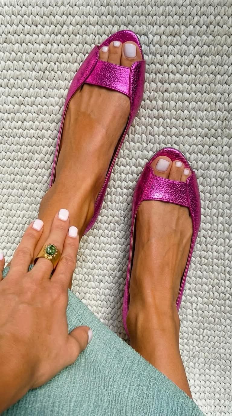 Reyes™ | Sandalias Planas Metalizadas