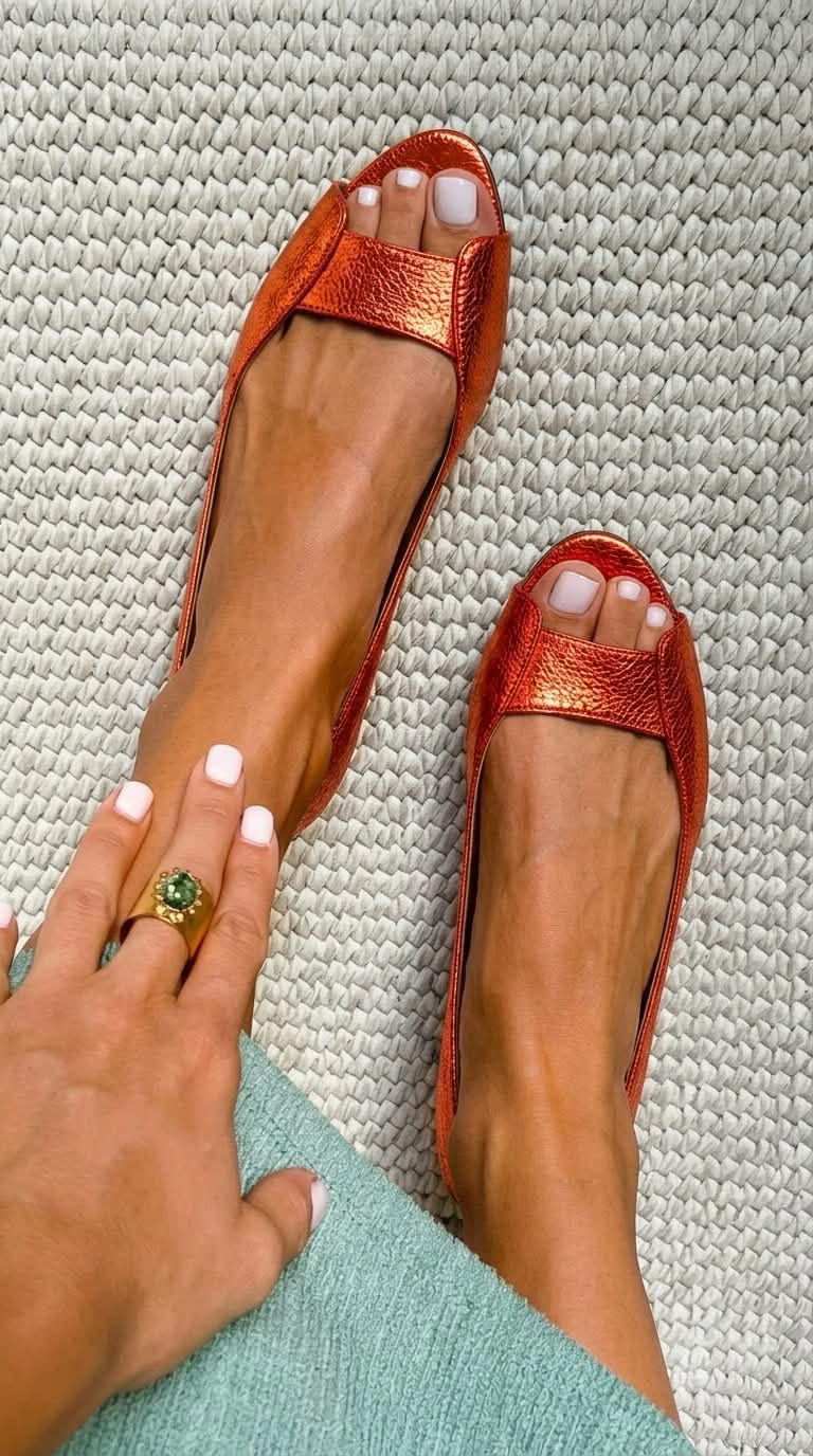 Reyes™ | Sandalias Planas Metalizadas
