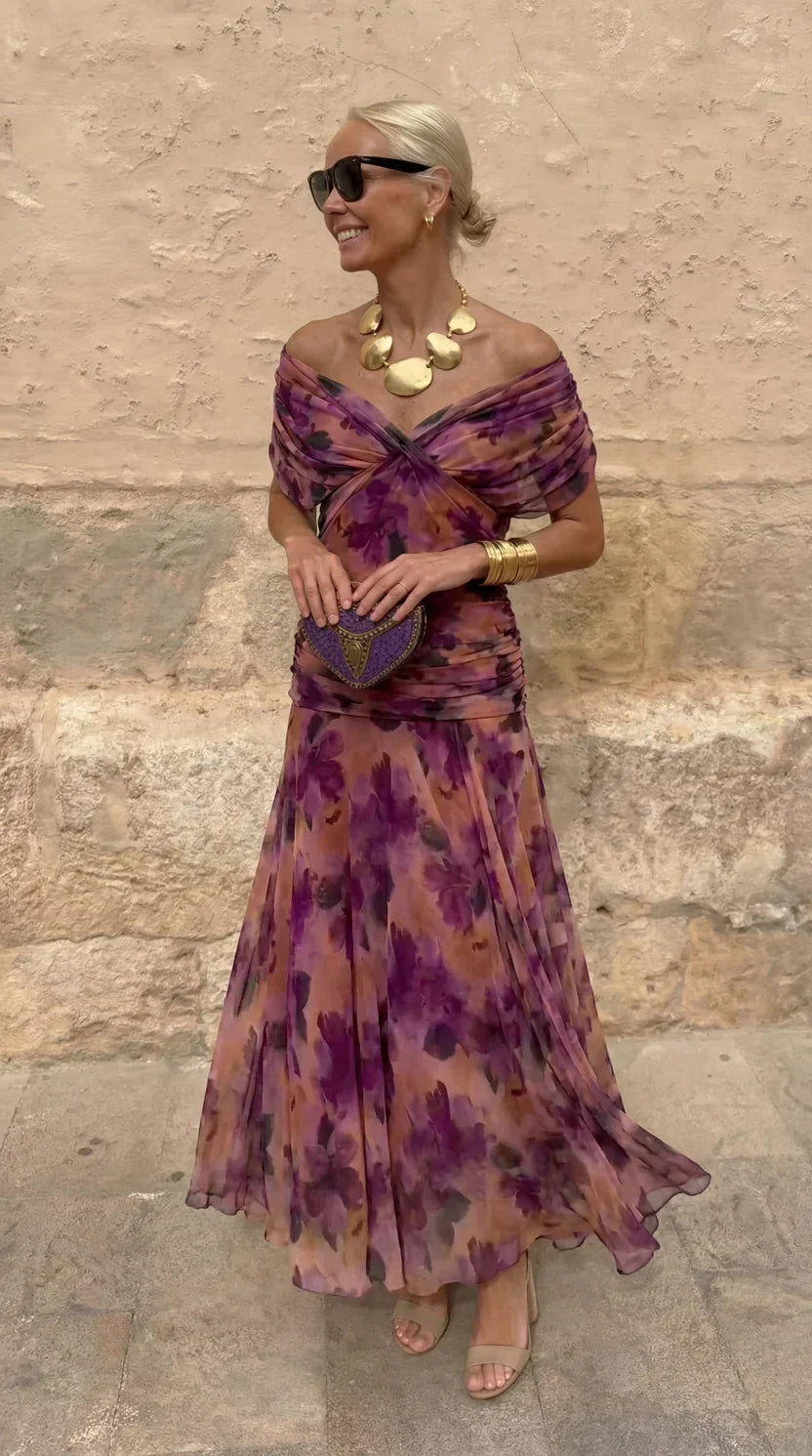 Eloísa™ | Vestido Largo Floral de Gasa