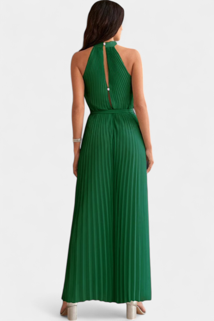 Patrizia Mono Palazzo Plisado con Cuello Halter