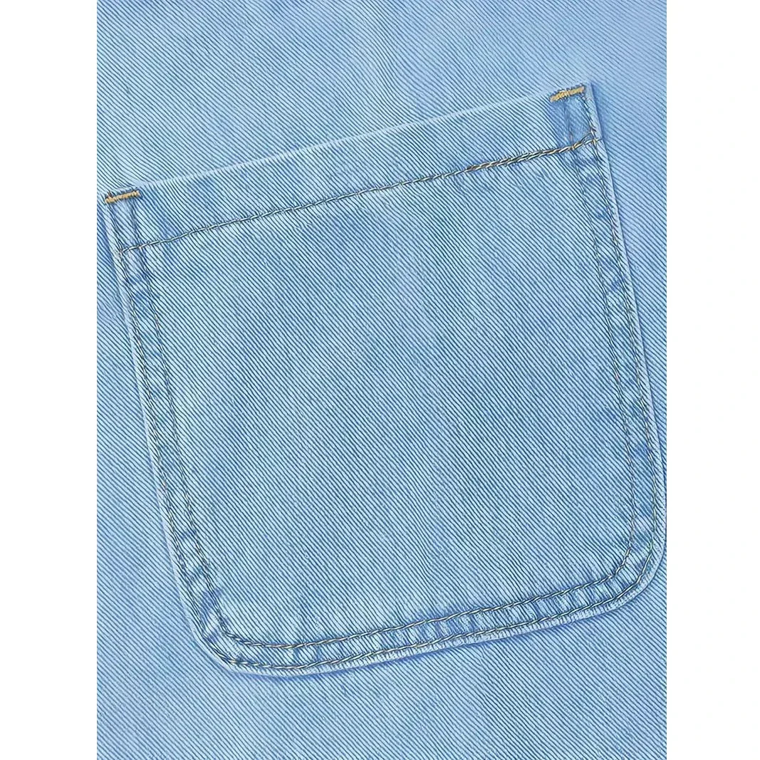 Honorata™ | Vestido vaquero sin mangas con franzido