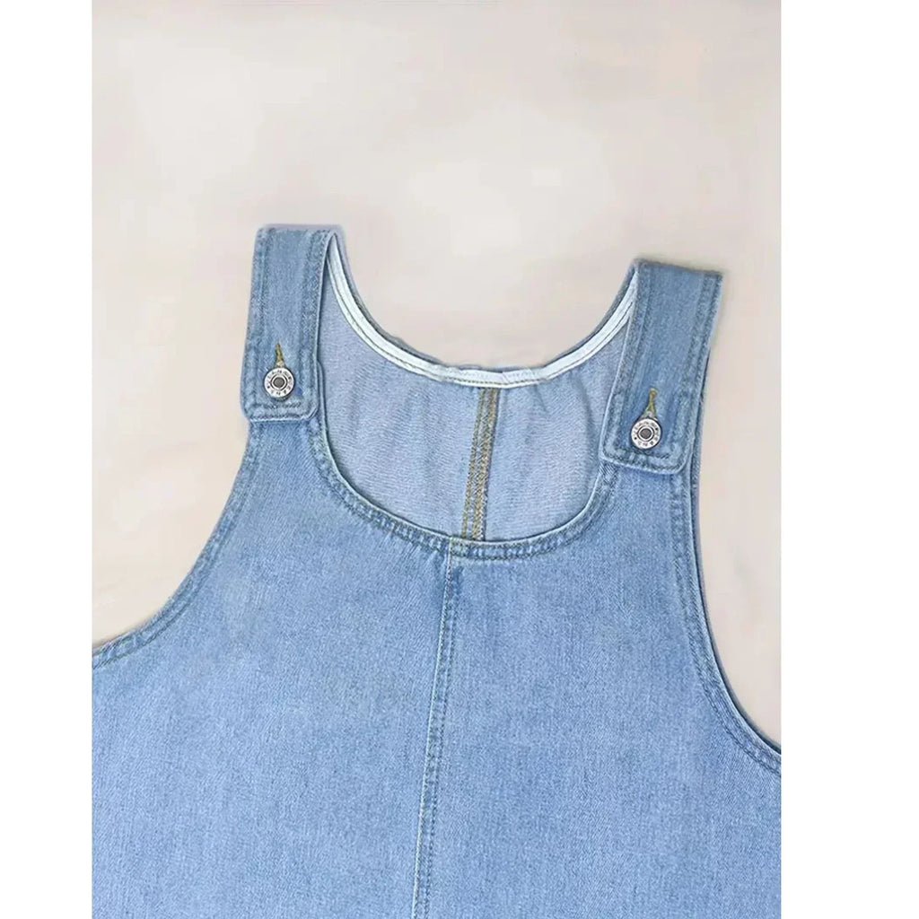 Honorata™ | Vestido vaquero sin mangas con franzido