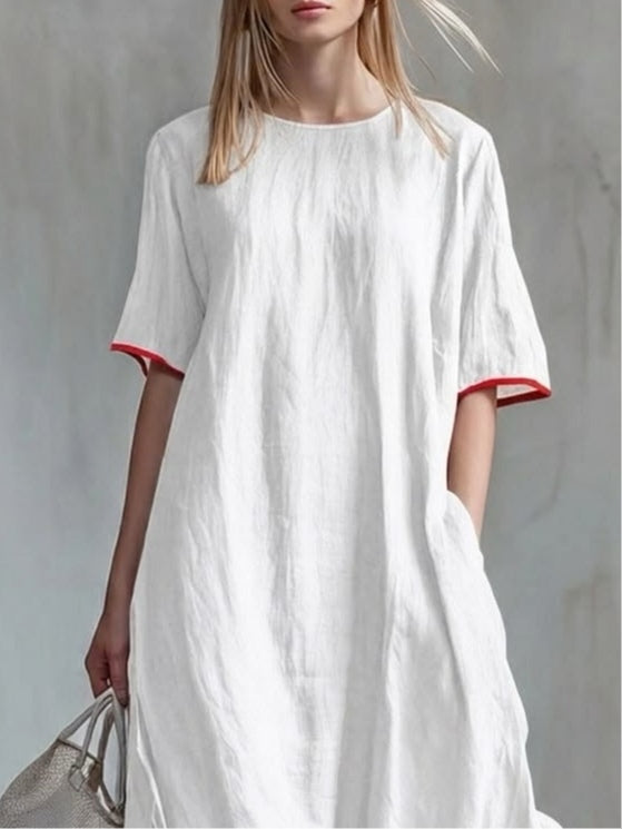 Águeda™ | Vestido Largo de Rayas con Volantes