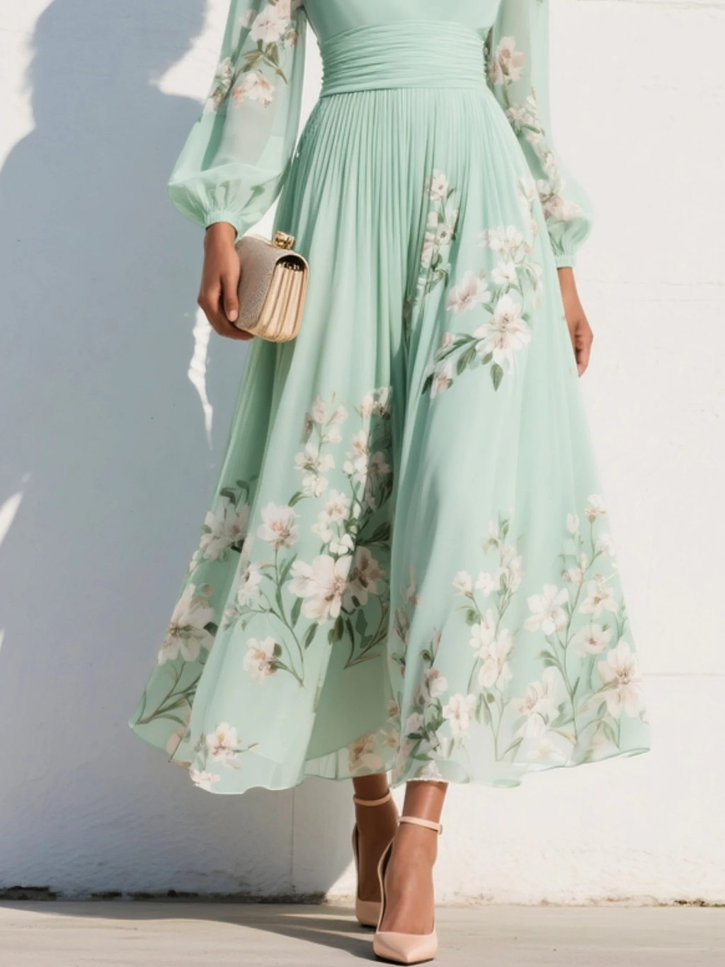 Coral™ | Vestido Midi con Estampado Floral