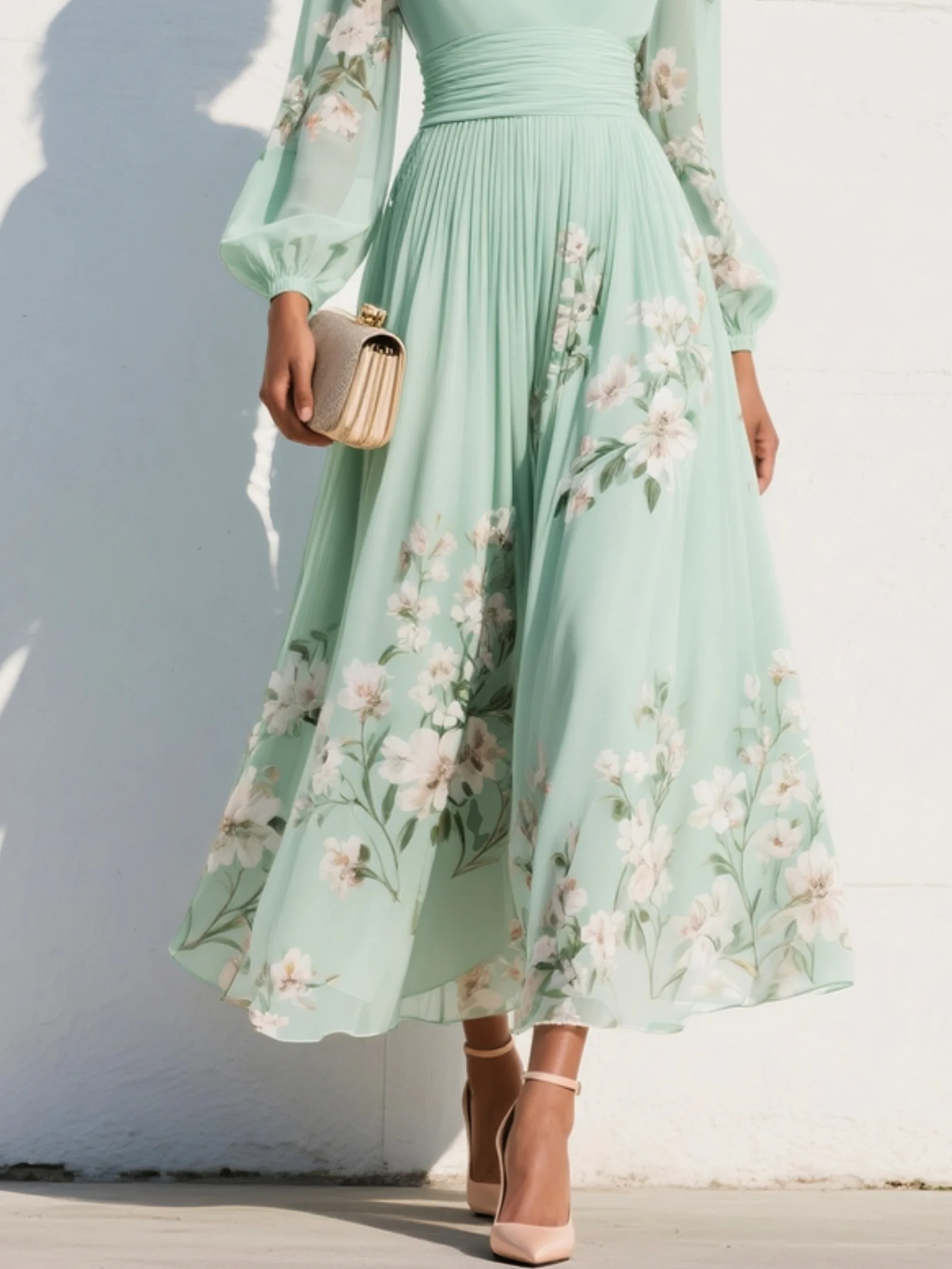 Coral™ | Vestido Midi con Estampado Floral