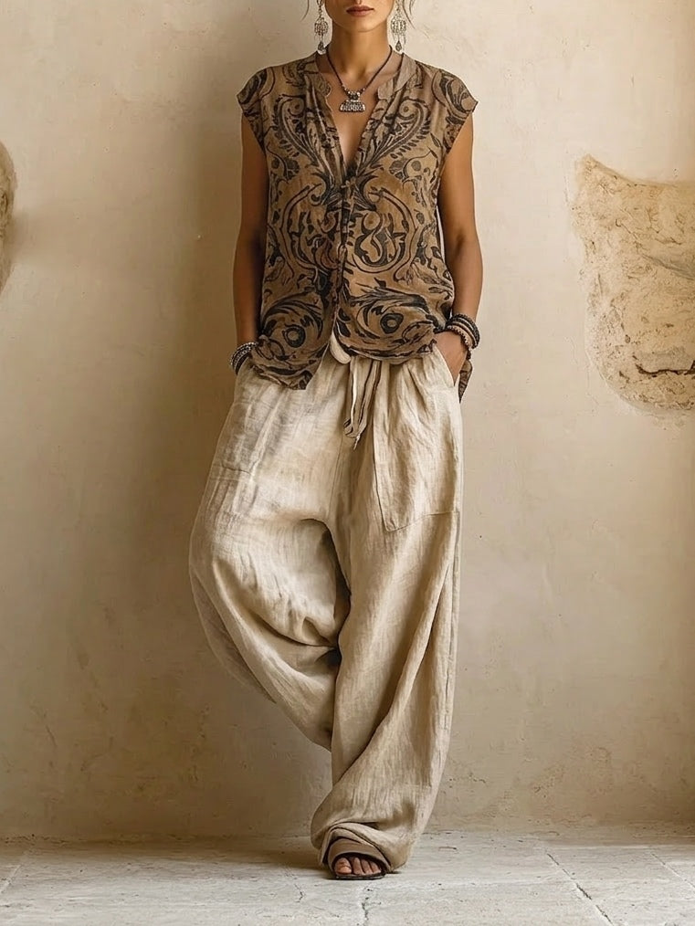 Práxedes™ | Conjunto Boho con Túnica Larga