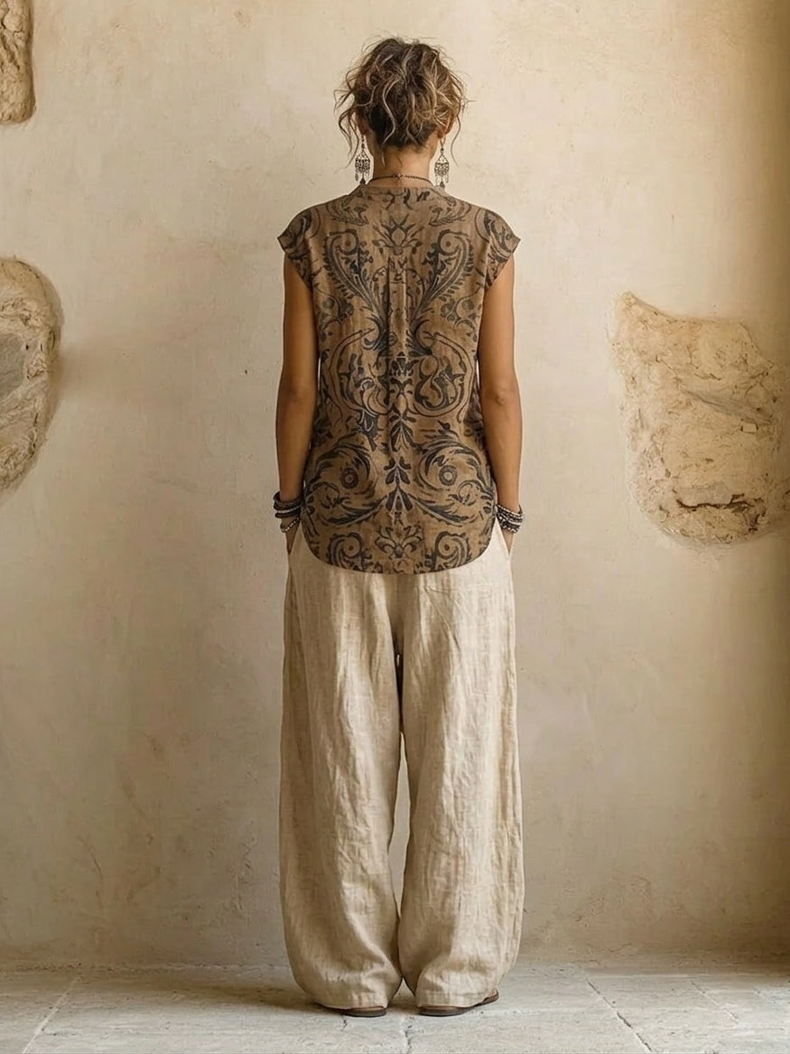 Práxedes™ | Conjunto Boho con Túnica Larga