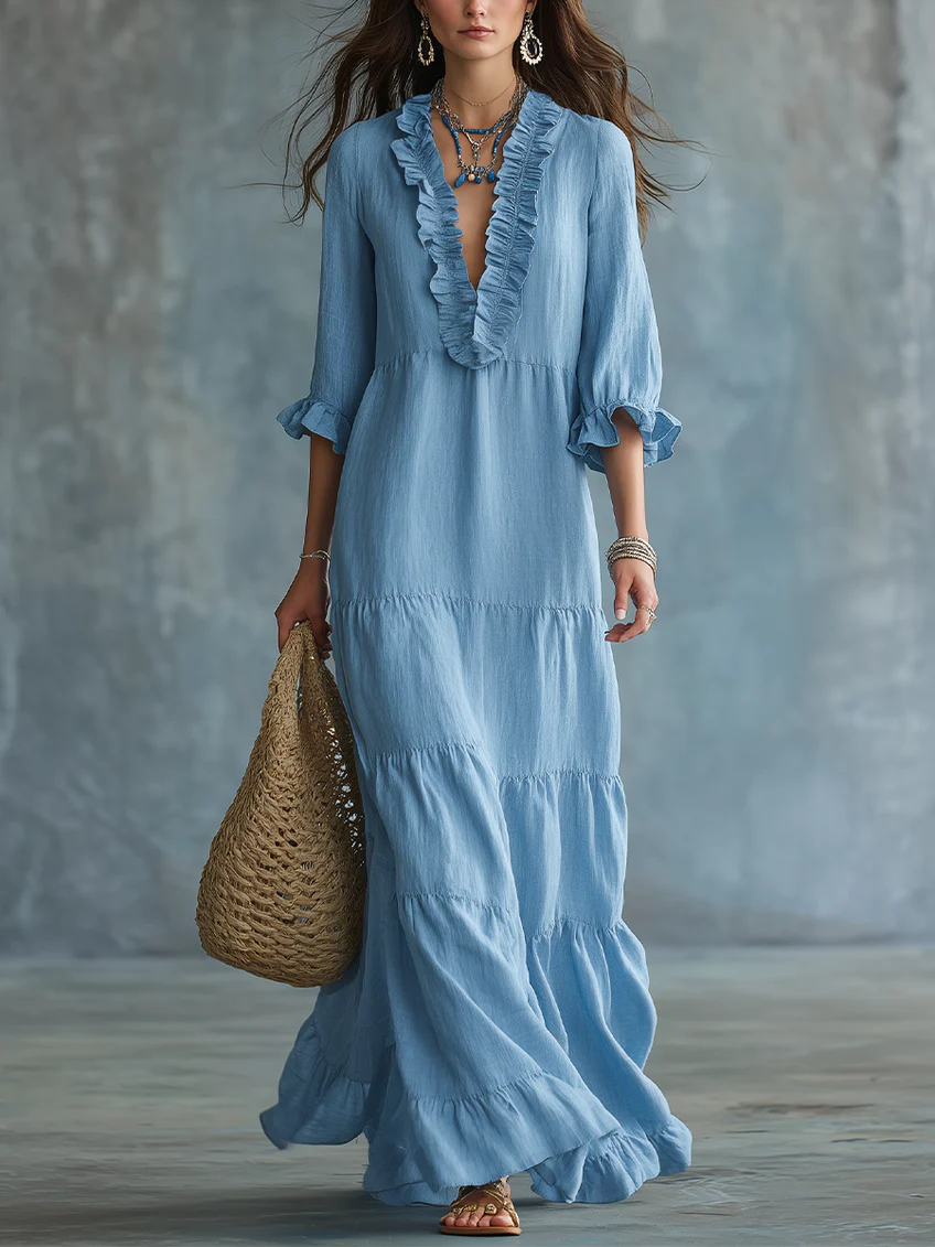 Anita™ | Vestido Largo Bohemio con Escote en V