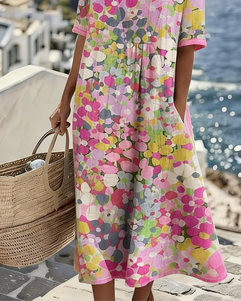 Nicolasa™ | Vestido Midi Floral Corte A