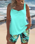 Severina™ | Tankini acanalado con short tropical