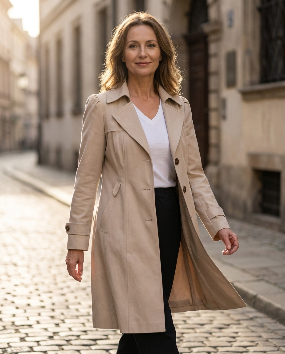 Inés™ | Abrigo Vintage Elegante con Botones