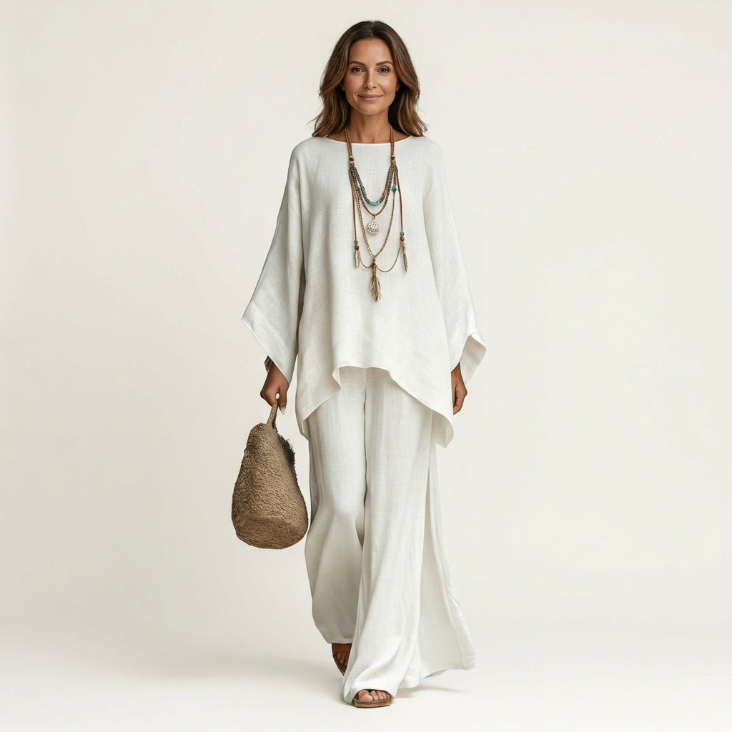 Ramona™ | Conjunto Boho de Lino de Dos Piezas