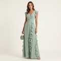 Leonor™ | Vestido Largo de Volante en Cascada