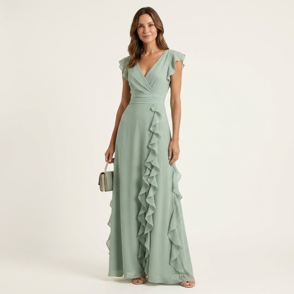 Leonor™ | Vestido Largo de Volante en Cascada