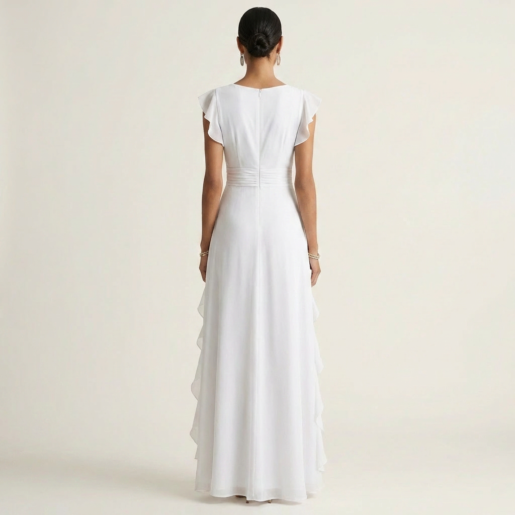 Leonor™ | Vestido Largo de Volante en Cascada