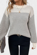 Rachael | Jersey de Cuello Redondo en Bloques de Color