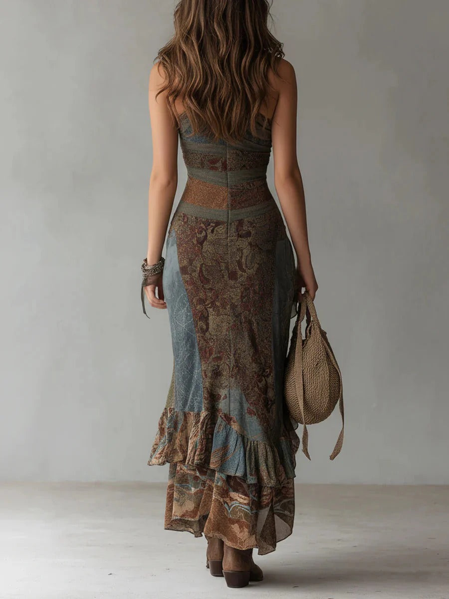 Mariana™ | Vestido Largo Asimétrico Étnico