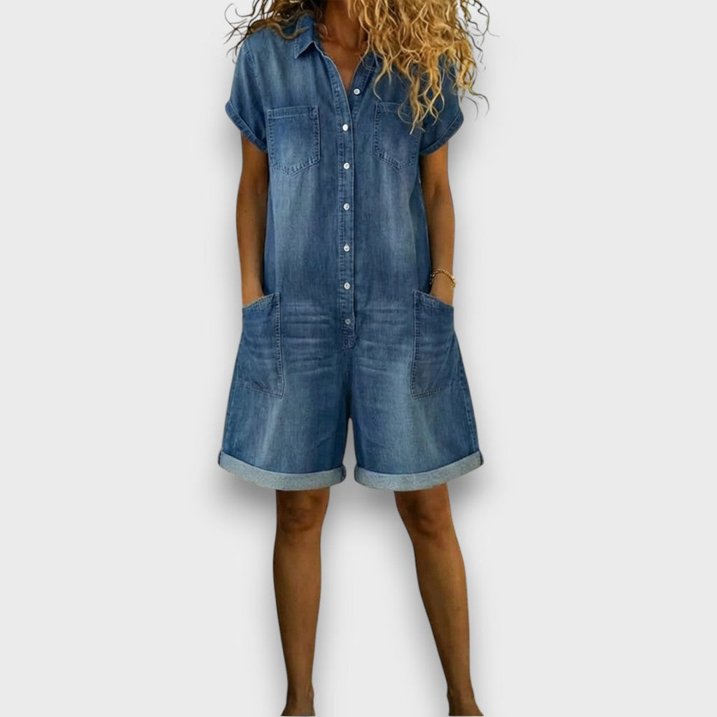 Cayetana™ | Conjunto vaquero camisa y short casual