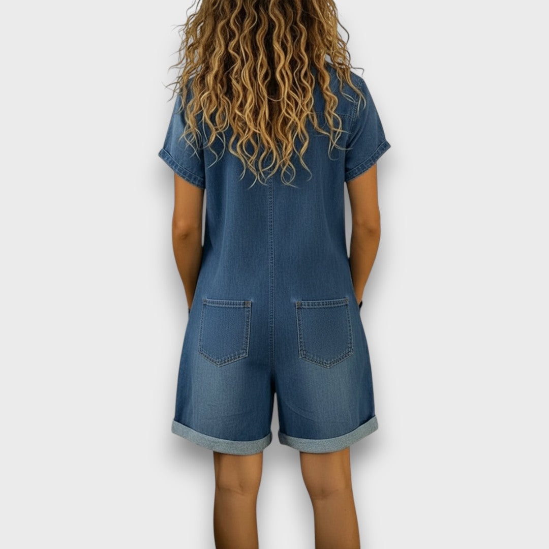 Cayetana™ | Conjunto vaquero camisa y short casual