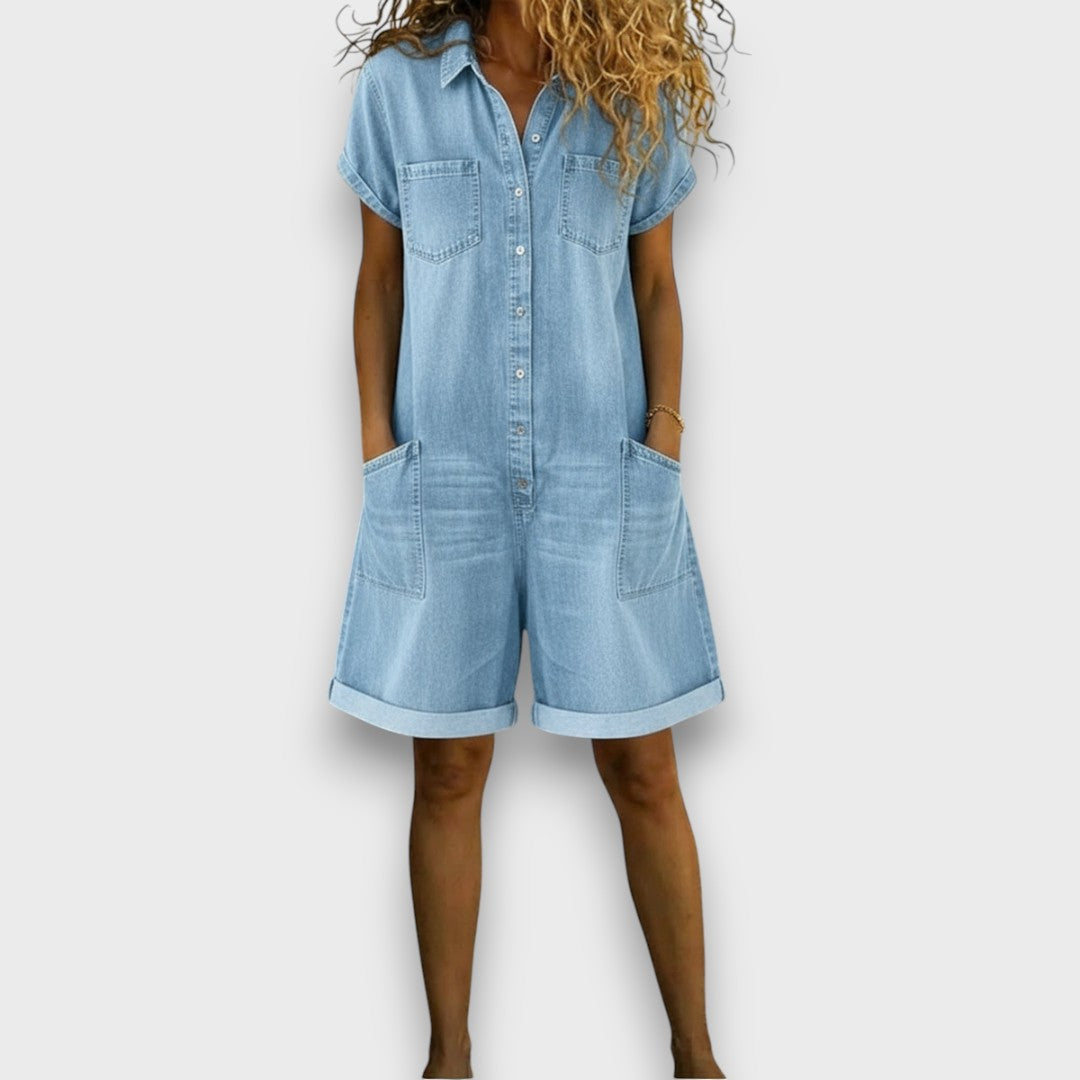 Cayetana™ | Conjunto vaquero camisa y short casual