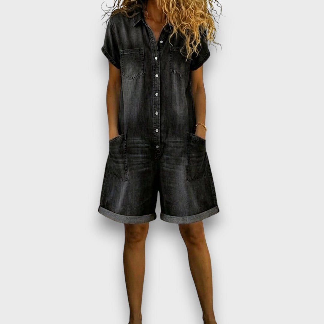 Cayetana™ | Conjunto vaquero camisa y short casual