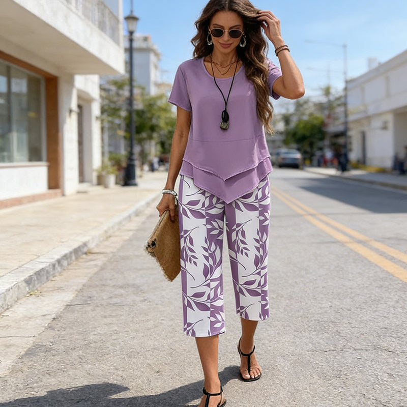 Elena™ | Conjunto de Túnica y Pantalón Fluido